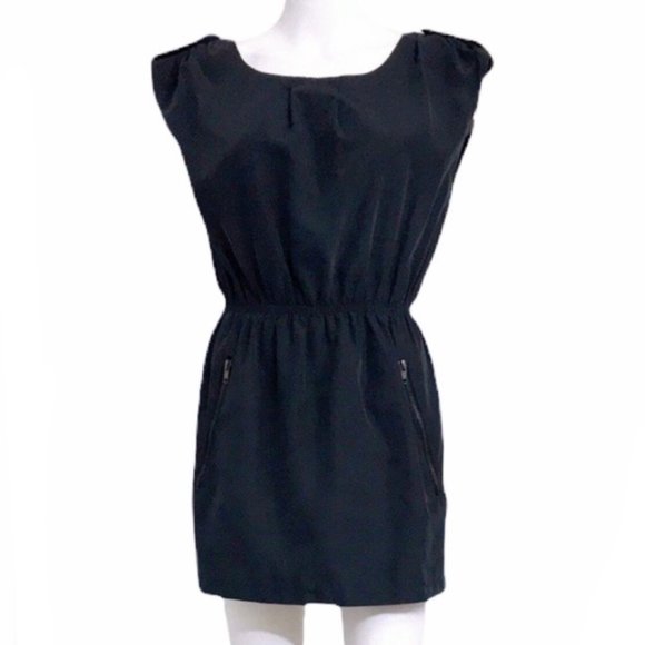 POETRY Navy Elastic Waist Mini Dress - Picture 1 of 8